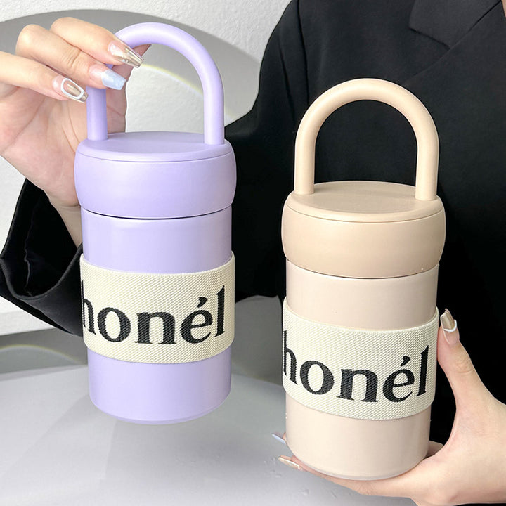 Ladies Insulated Water Bottle with Ergonomic Carrying Handle Bowlift
