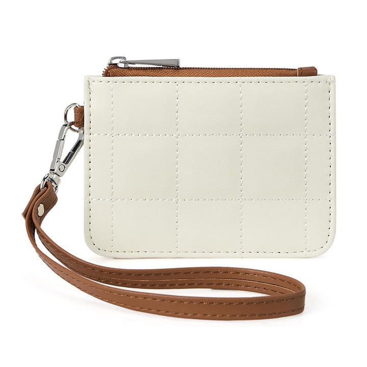 Elegant and Compact Wallet with Zipper and Wrist Strap Bowlift