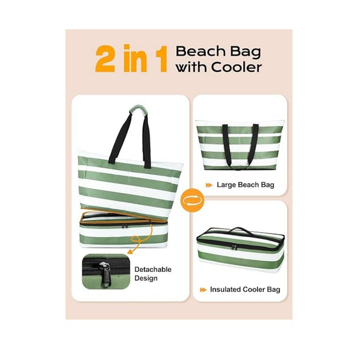 Beach bag with multiple compartments Bowlift
