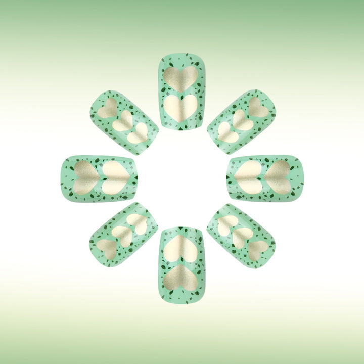 Artistic Heart-Embellished Nail Art Set Bowlift