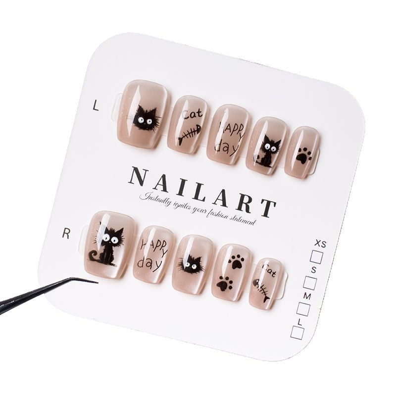 Stylish Leopard Print Press-On Nail Set Bowlift