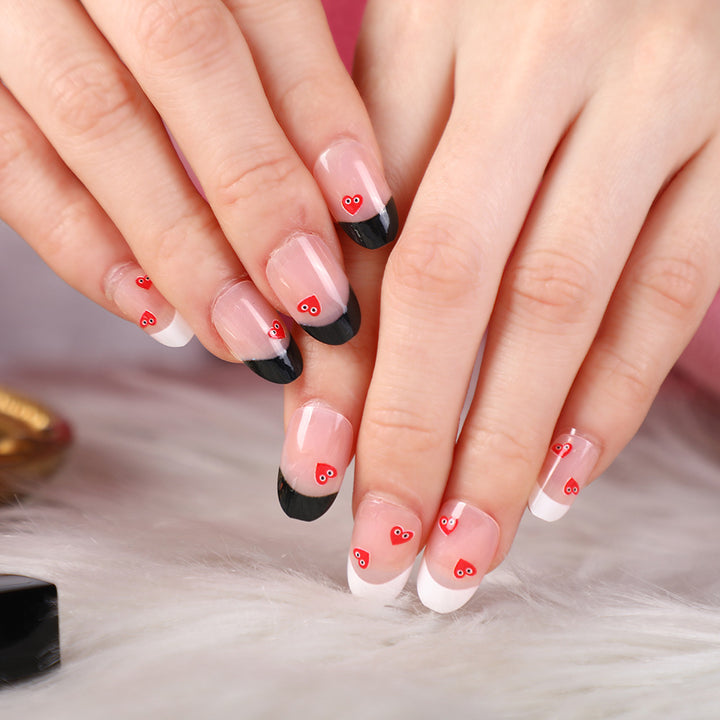 Elegant French Style Artificial Nails Bowlift