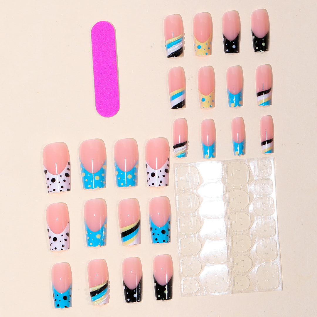 Artistic French Tip Nail Extensions Bowlift