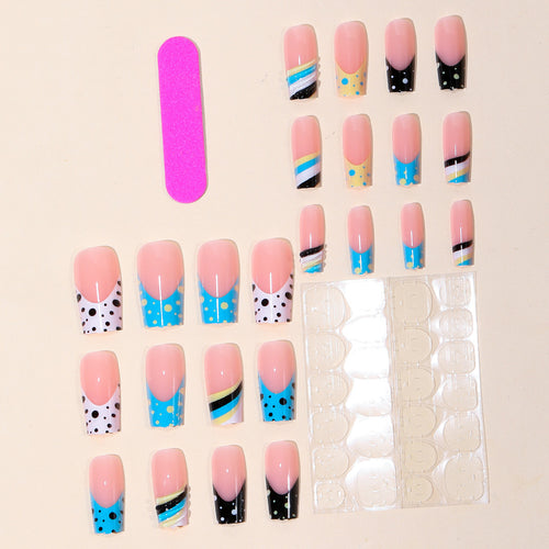 Artistic French Tip Nail Extensions Bowlift