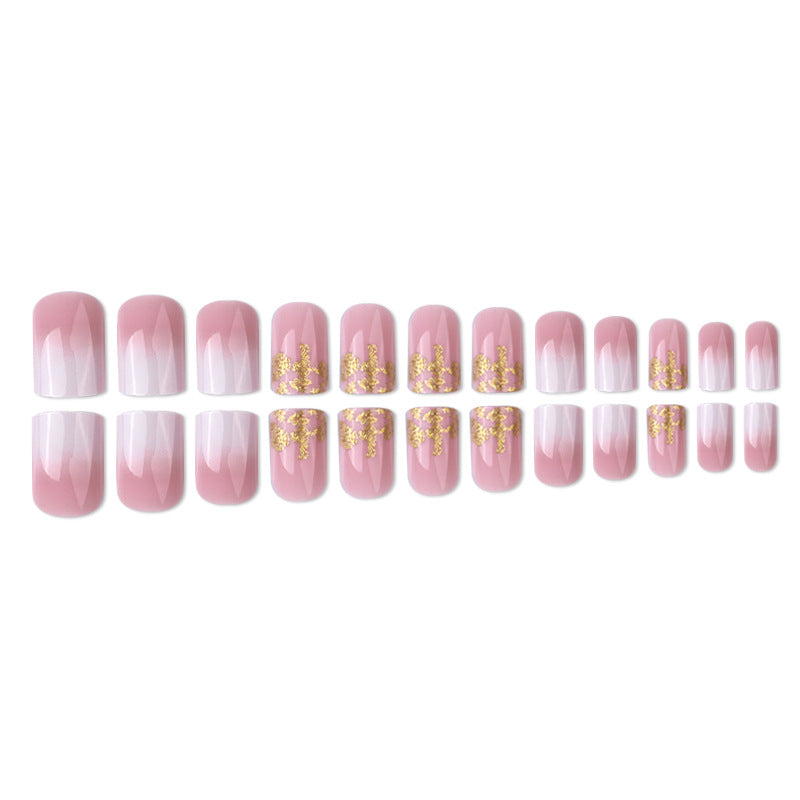 Stunning Ombre and Glitter Nail Extensions Bowlift