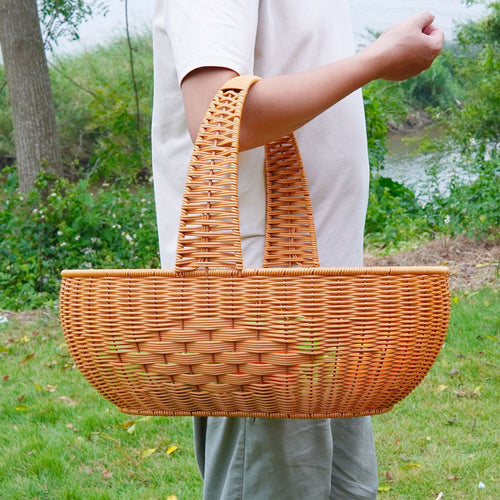 Large Woven Garden Picnic Basket Bowlift