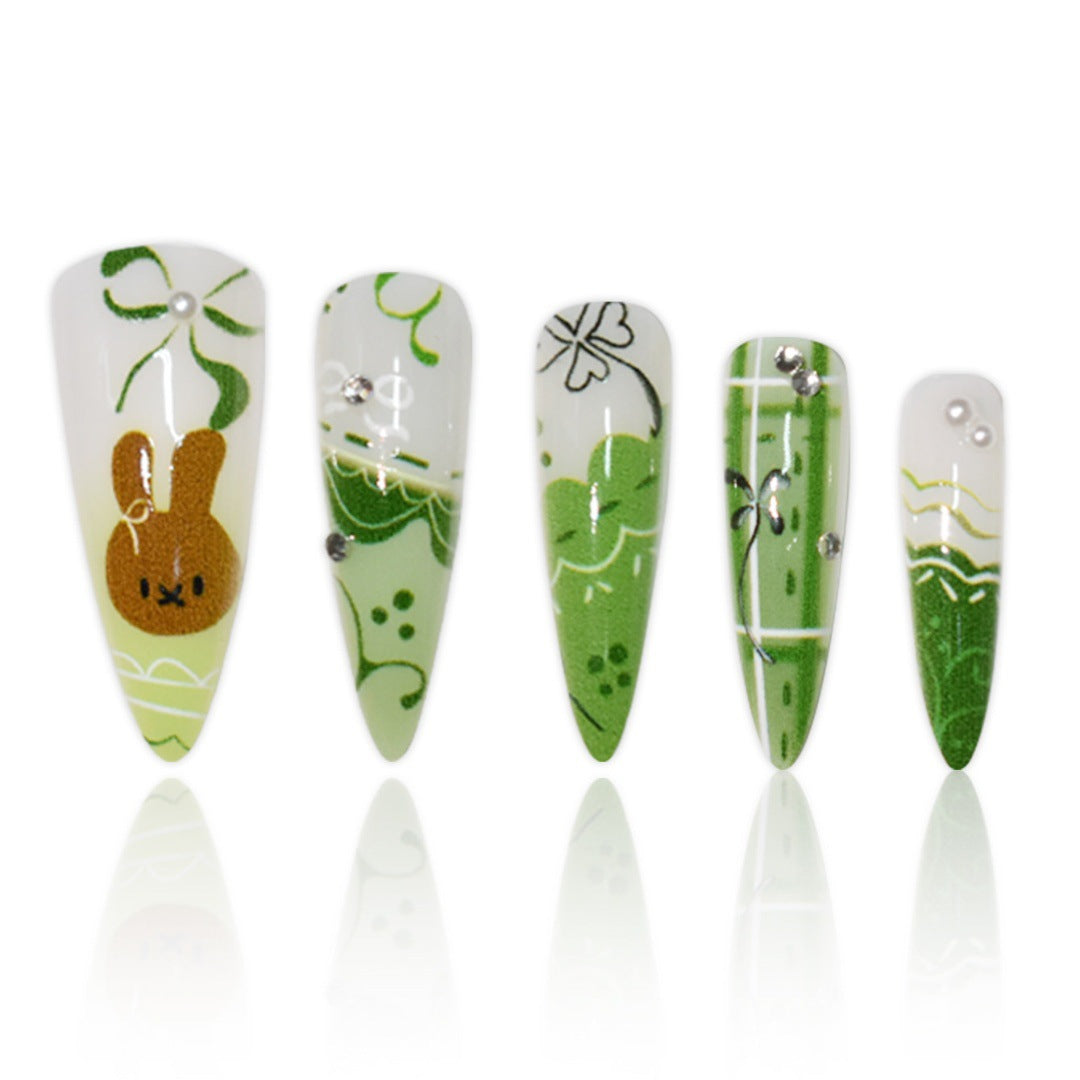 Decorative 3D Themed Press-On Nails Bowlift