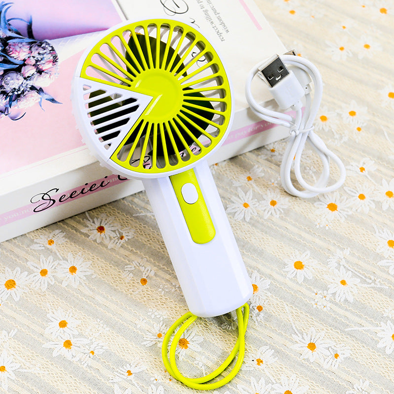 Ladies Portable Handheld Fan with USB Connection and Safety Net Bowlift