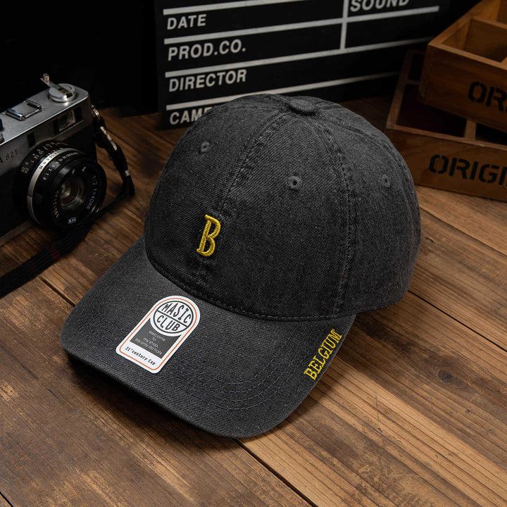 Men's Denim Embroidered Baseball Cap Bowlift