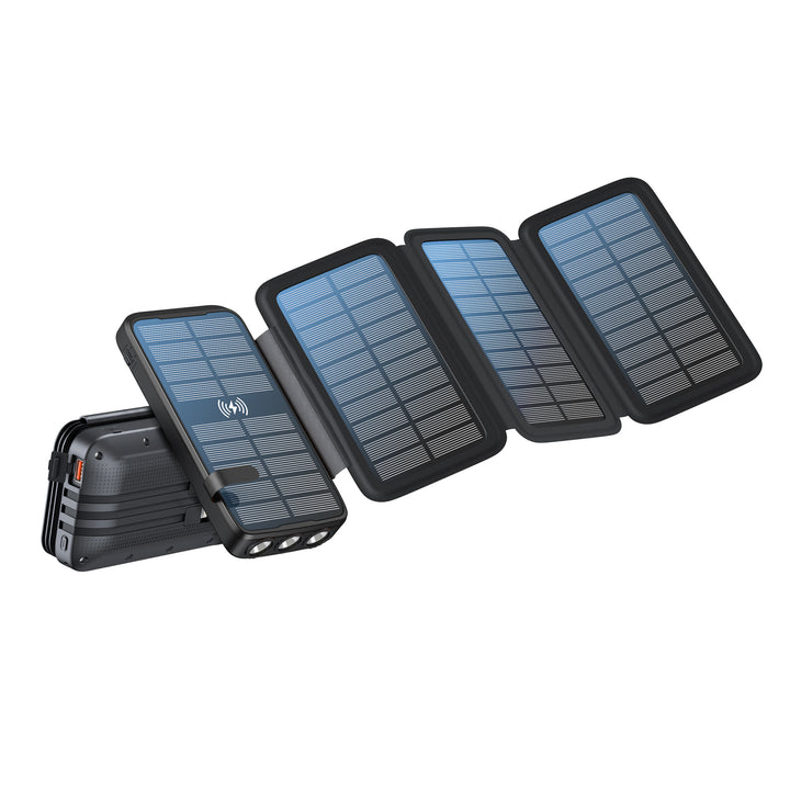 Solar Power Bank with Wireless Charging Function by Bowlift