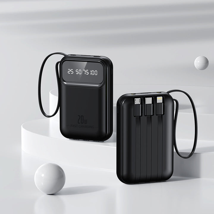 Compact power bank with integrated fast charging ports Bowlift