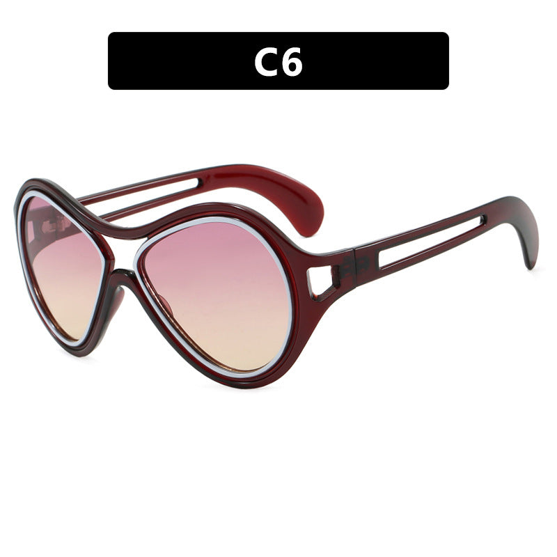 Women's vintage-inspired sunglasses with distinctive frame and UV protection Bowlift