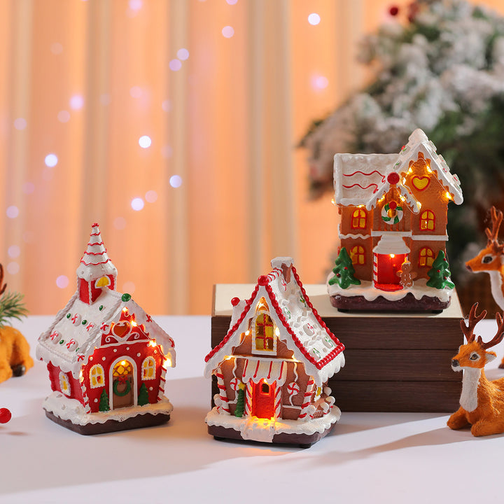 LED Light-Up Gingerbread House Decoration Bowlift