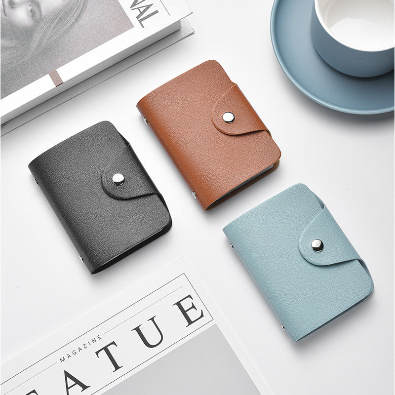 Compact Leather Cardholder Wallet Bowlift