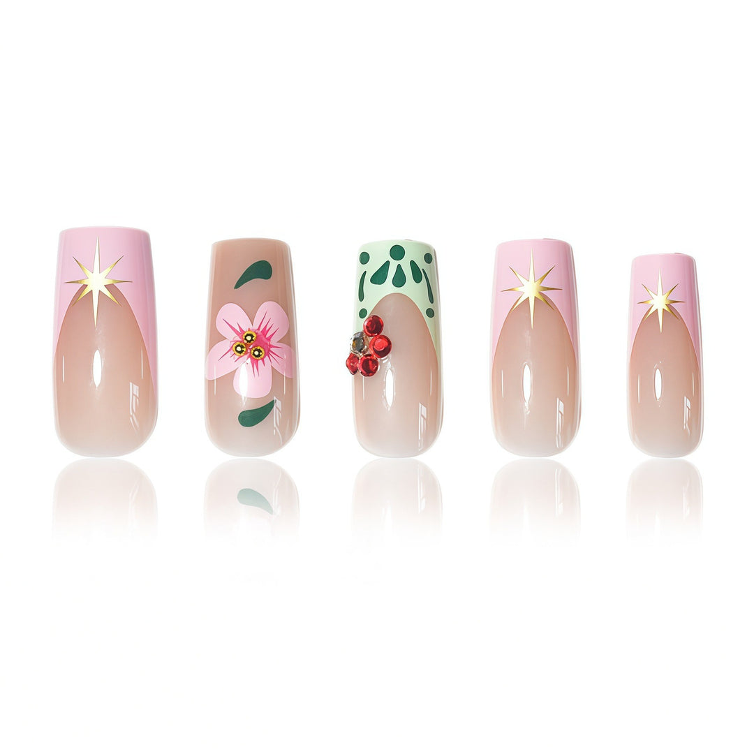 Floral Nail Art Enhancements Bowlift