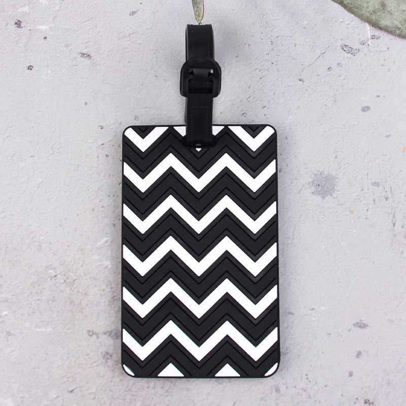 Stylish Chevron Pattern Luggage Tag Bowlift