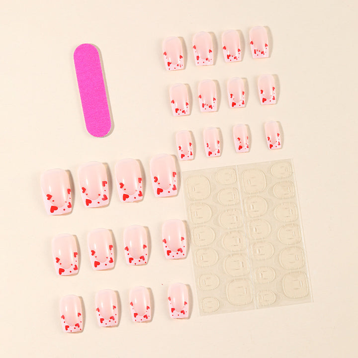 Heart-Accent Nail Art Set Bowlift