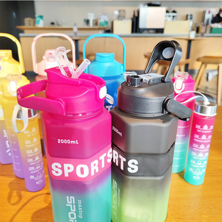 Women's Sports Water Bottle with Motivational Scales Bowlift