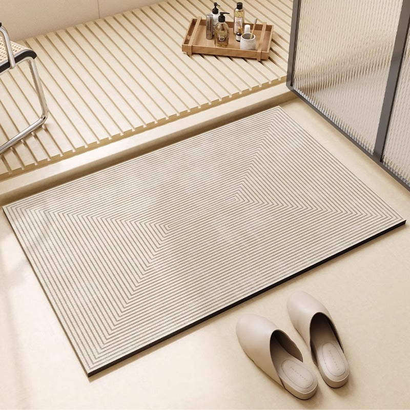 Geometric Design Bath Rug Bowlift