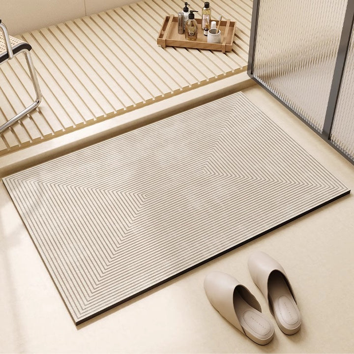 Geometric Design Bath Rug Bowlift