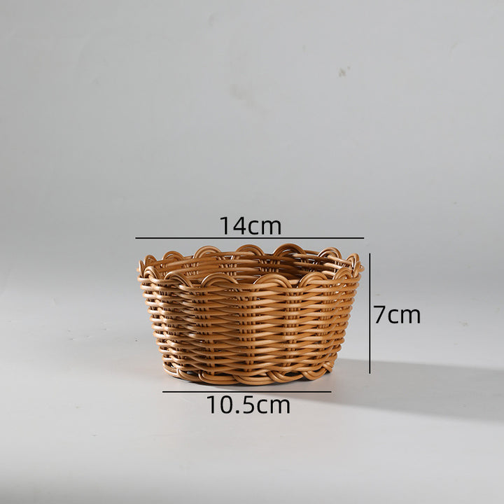 Handcrafted Round Wicker Serving Bowl Bowlift