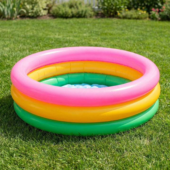 Ladies inflatable paddling pool with colorful sea design Bowlift