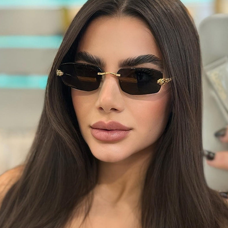 Women elegant half-frame sunglasses Bowlift