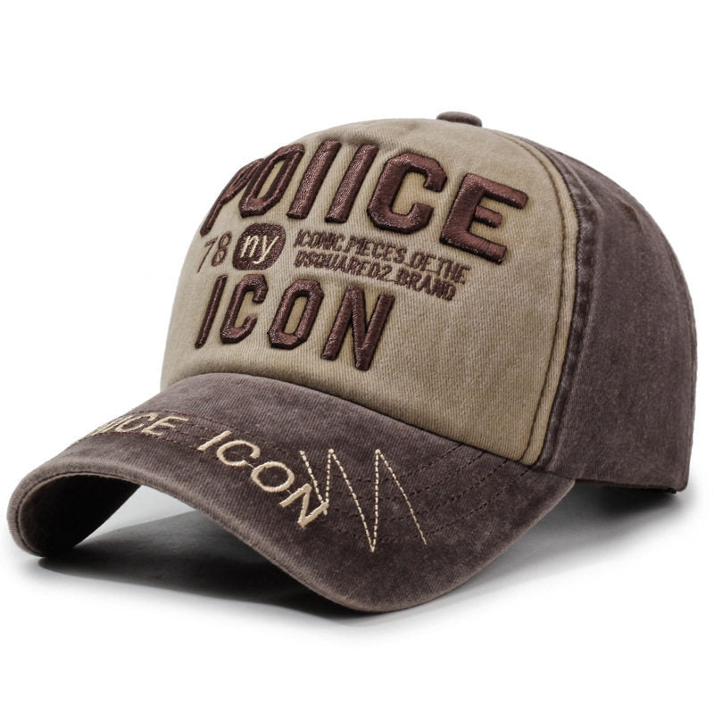 Men's Vintage-Inspired Embroidered Baseball Cap Bowlift