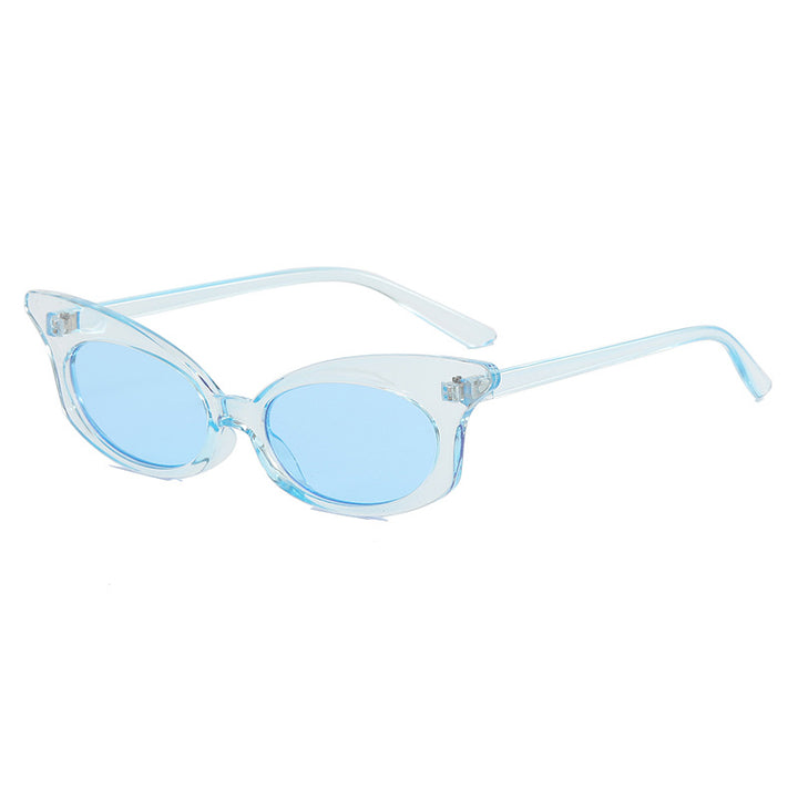 Women Cat-Eye Sunglasses with Transparent Frame and UV Protection Bowlift
