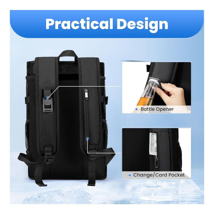 Cooler Backpack with Insulated Interior Compartment and Additional Exterior Pockets Bowlift