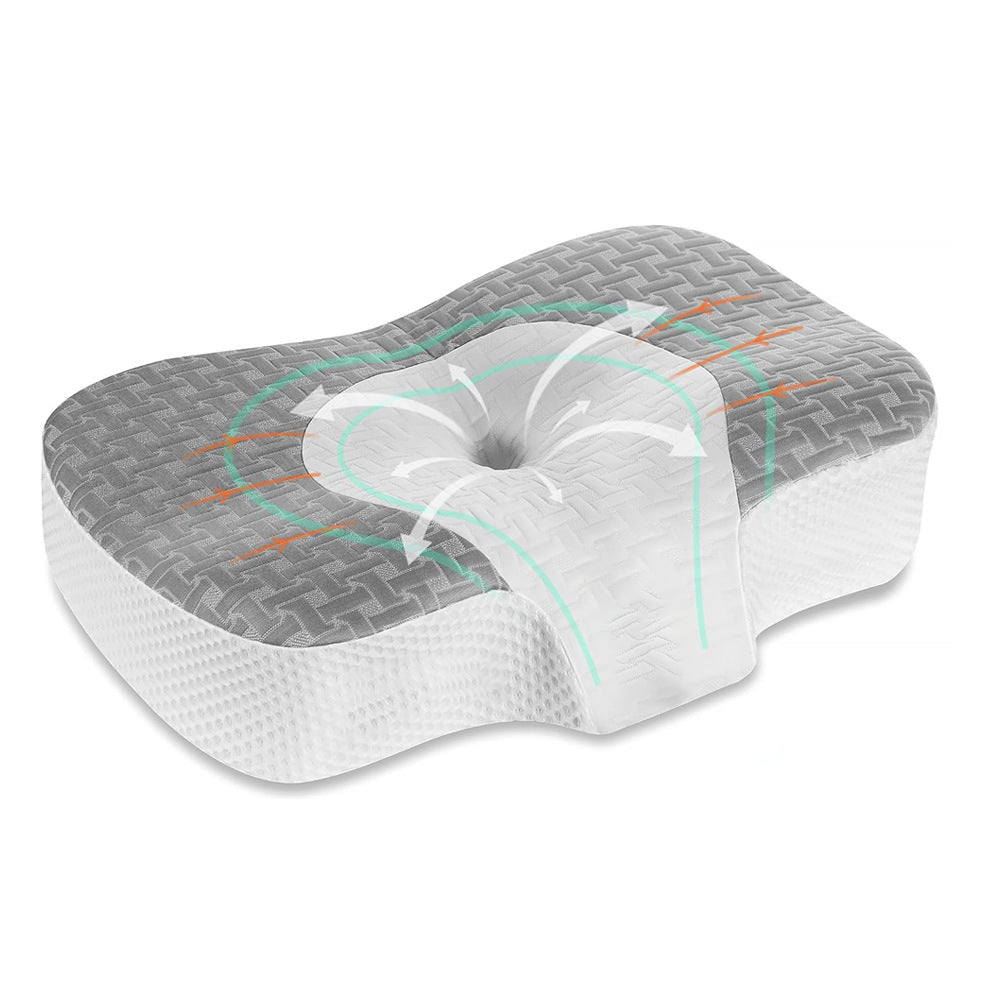 Ergonomic sleeping pillow with cooling gel filling Bowlift