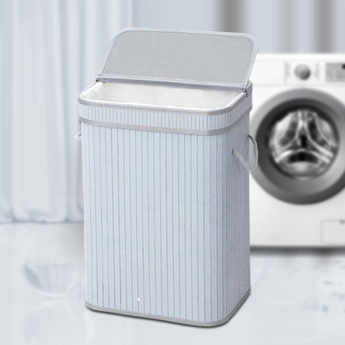 Elegant Laundry Basket Made of Natural Bamboo Bowlift