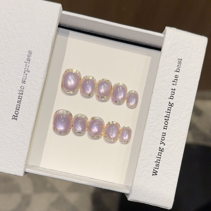 High-quality artificial nail tips with shimmering effect Bowlift