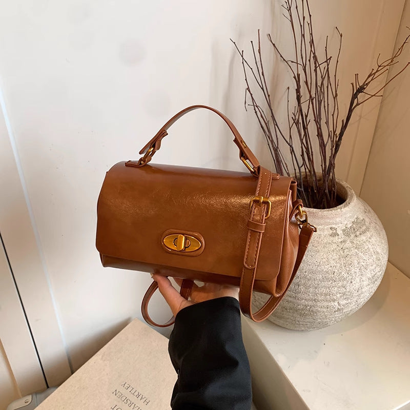 Vintage-Inspired Structured Satchel Bowlift