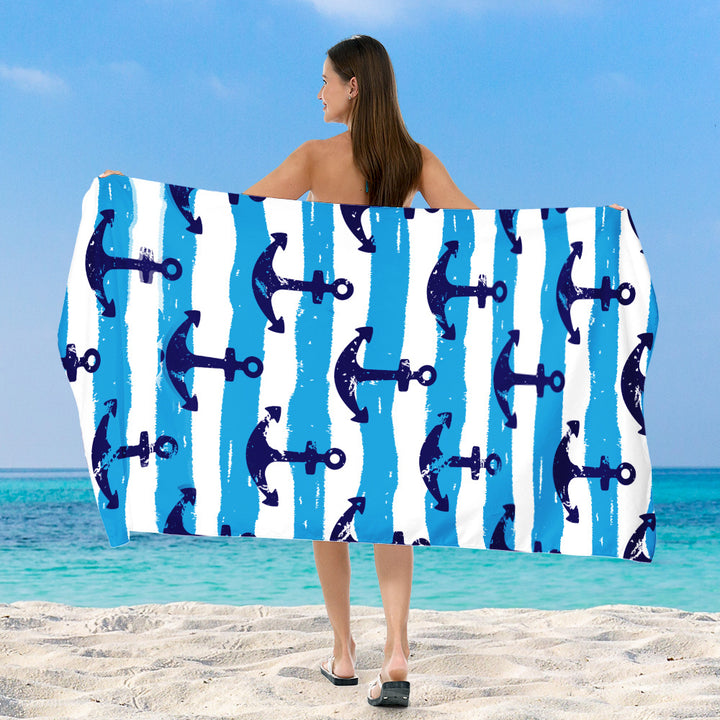 Beach towel with cheerful salamander and ice cream design Bowlift