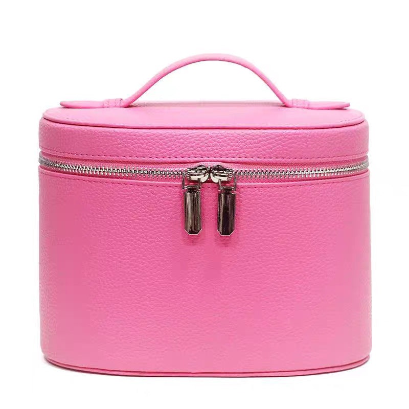 Cosmetic storage bag with elegant design and sturdy carrying handle Bowlift