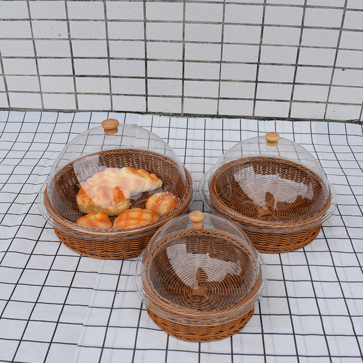 Artisan Woven Bread Serving Set Bowlift