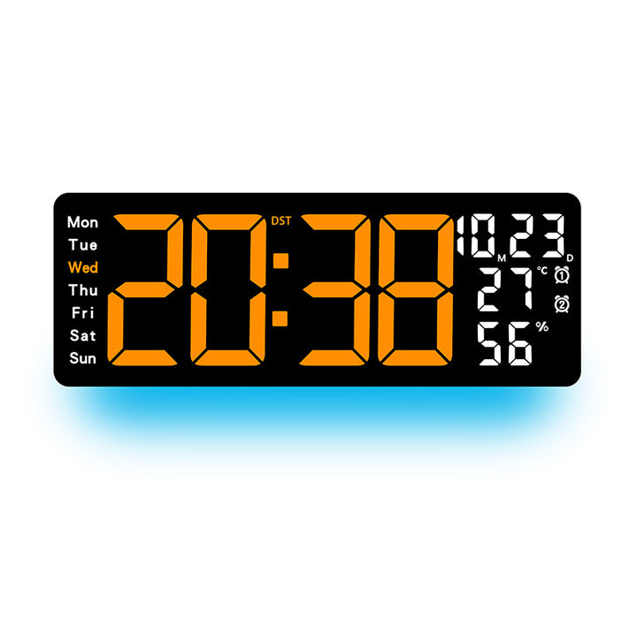 Digital Multi-Function Alarm Clock with Color LED Display Bowlift