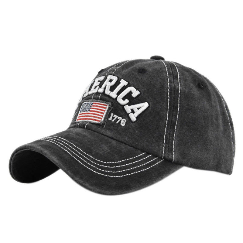 Men's Vintage-Inspired Embroidered Baseball Cap Bowlift