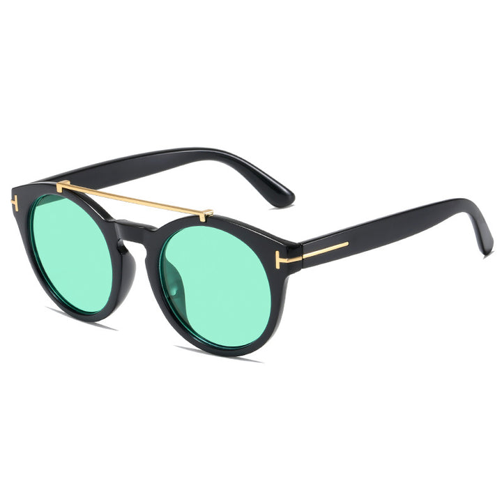 Ladies fashionable sunglasses with elegant round lenses Bowlift