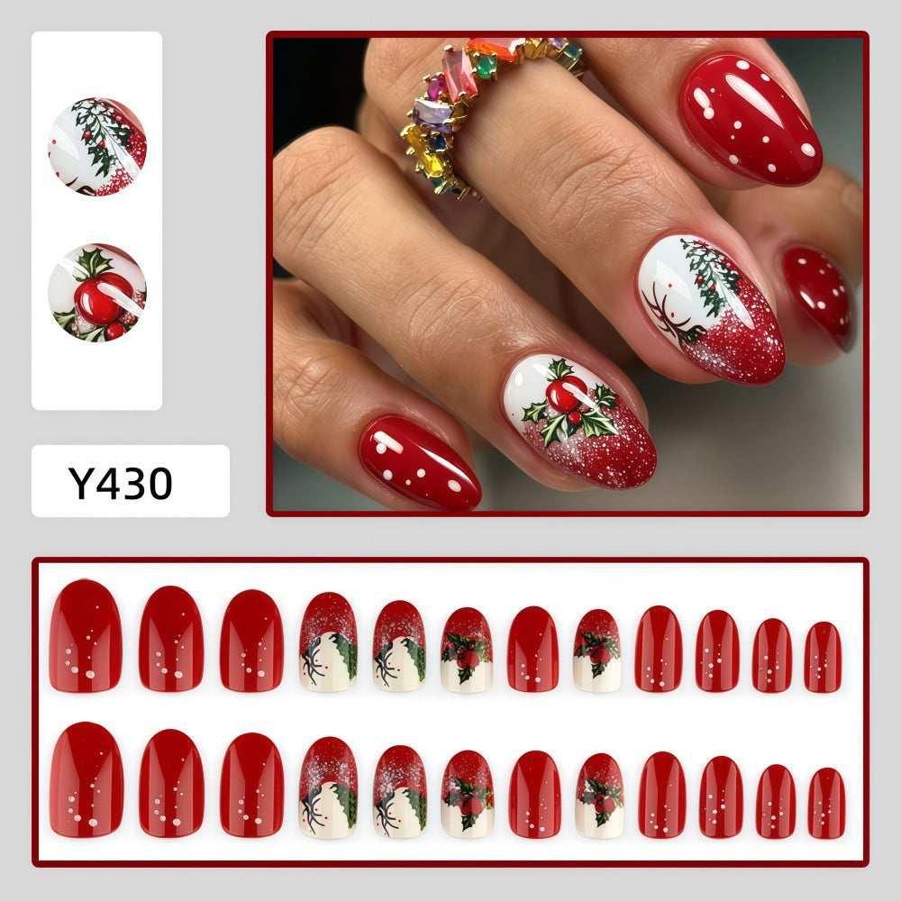 Christmas-themed artificial nails Bowlift
