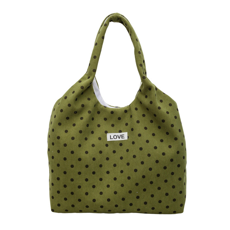 Casual Polka Dot Tote Bag Bowlift