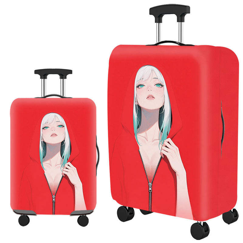 Artistic Cat-Themed Hard Shell Suitcase Bowlift