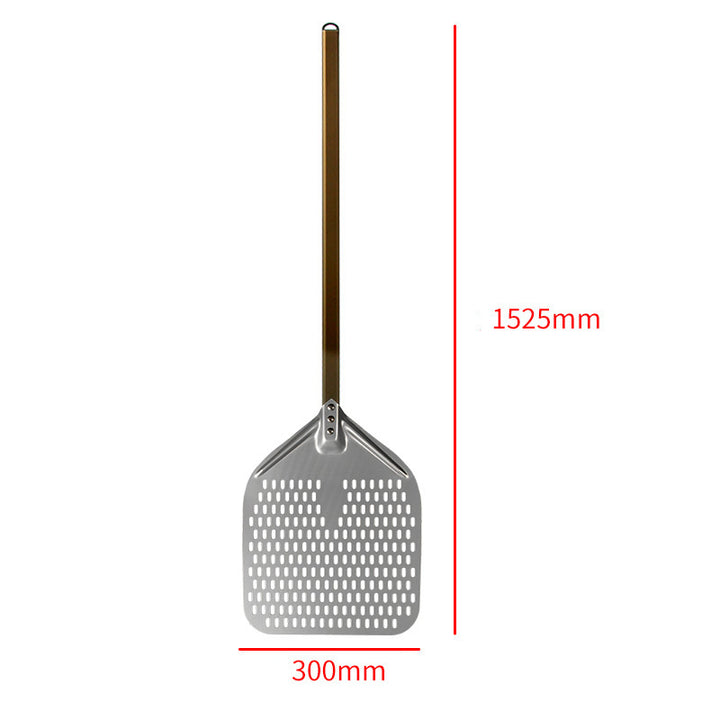 perforated aluminum pizza peel with extra-long ergonomic handle Bowlift