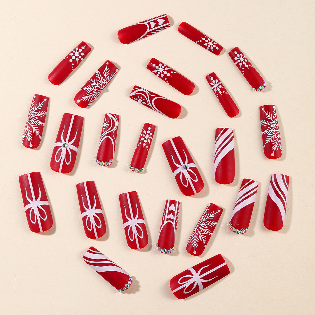 Festive Holiday Nail Art Design Bowlift