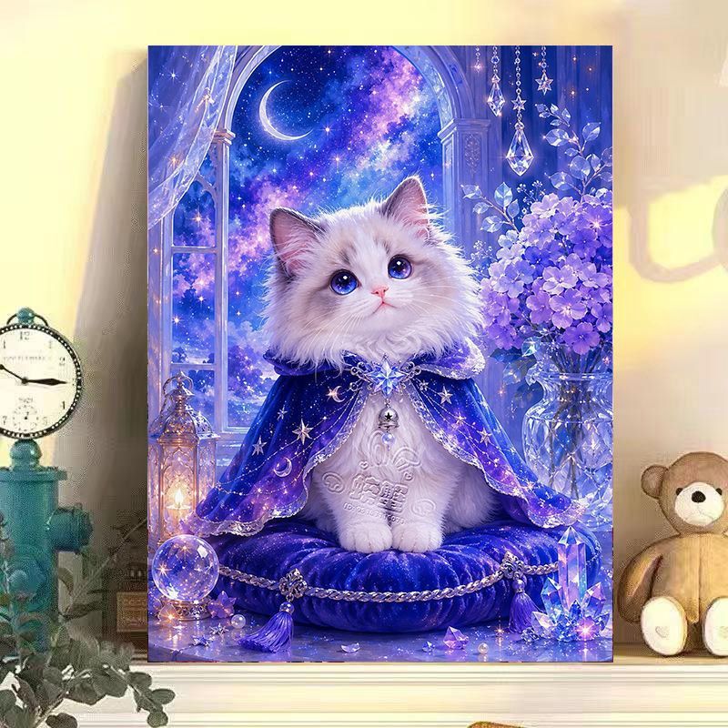 Whimsical Cat-Themed Canvas Art Bowlift