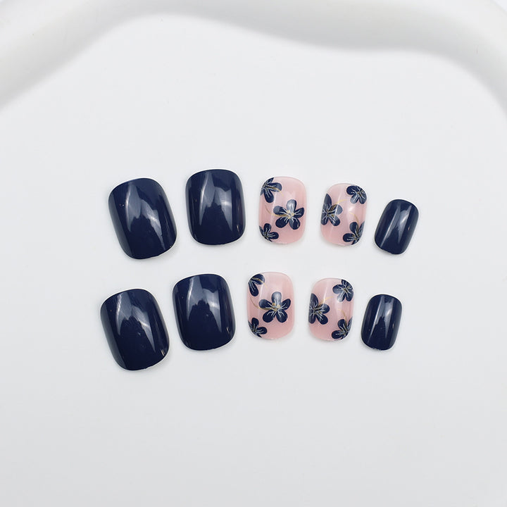 Floral and Glossy Press-On Nails Bowlift