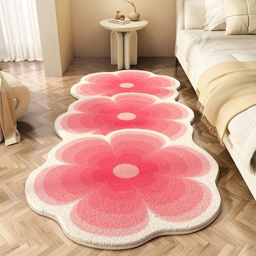 Floral Design Plush Area Rug
