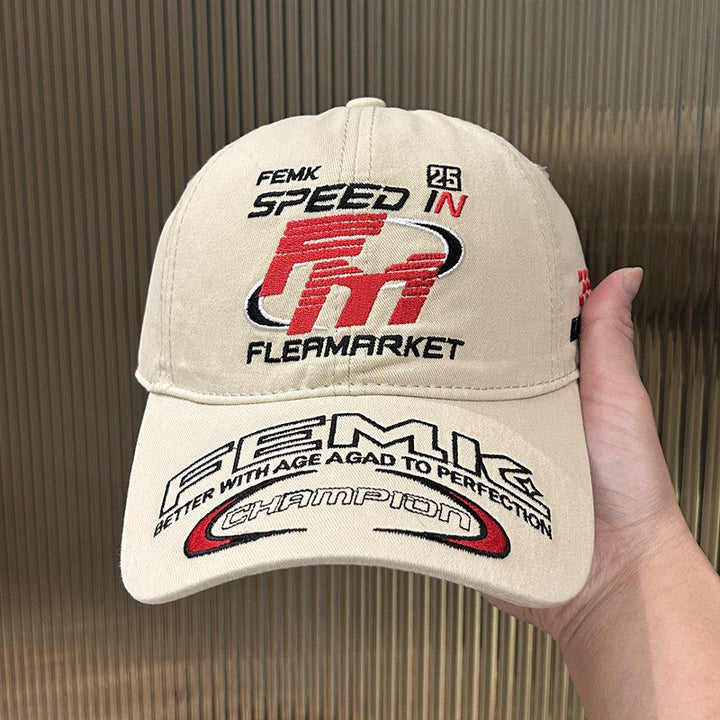 Men's Sporty Embroidered Cap Bowlift