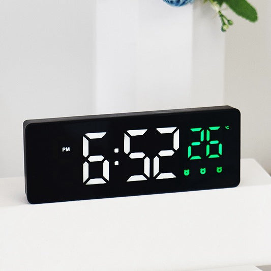 Digital table alarm clock with temperature display and LED display Bowlift